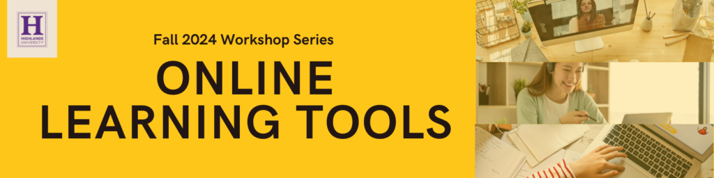 Fall 2024 Workshop series online learning tools